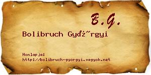 Bolibruch Györgyi névjegykártya